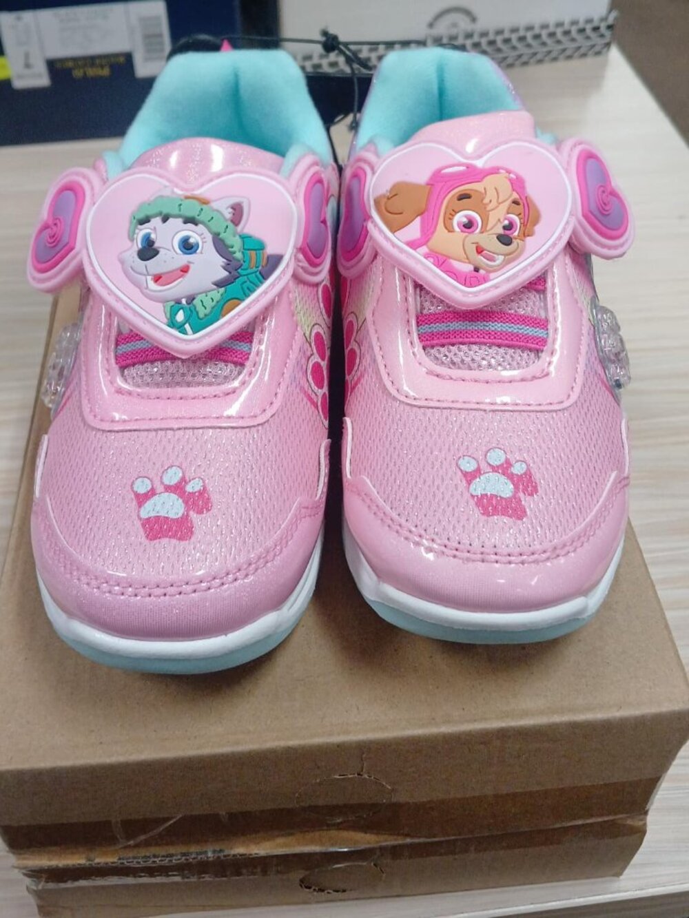 Paw Patrol Toddler Girls Skye and Everest Light up Sneakers with on/Off Button-O - Picture 2 of 6